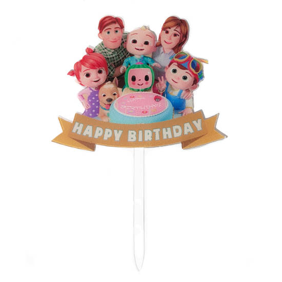 Load image into Gallery viewer, Cocomelon Jojo and Family  Acrylic Cake Topper.
