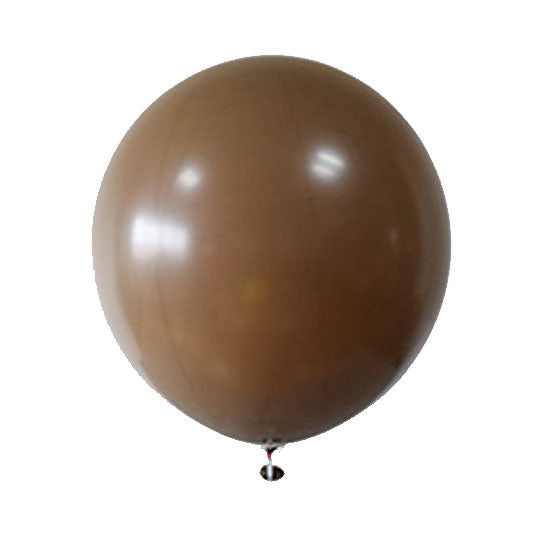 36 inch jumbo sized balloon in Coffee or Mocha tone to set up for your lively woods themed garland or party backdrop.