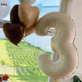 Caramel jumbo number 3 balloon