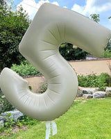 Cream Jumbo #5 balloon.