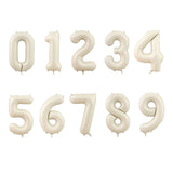 Cream coloured jumbo number balloons/