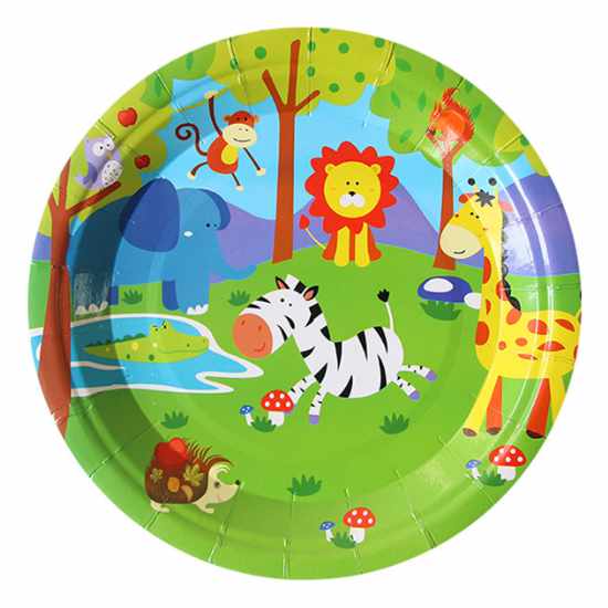 Load image into Gallery viewer, Cute Jungle animals party plates.
