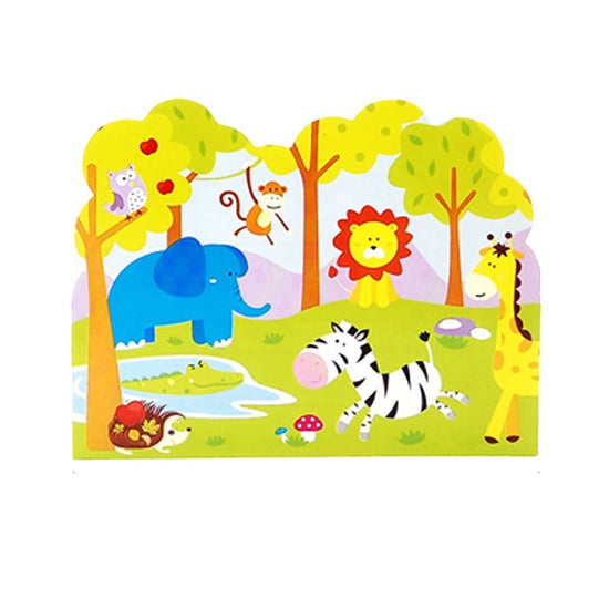 Load image into Gallery viewer, Invitation cards for Cute jungle animal themed birthday party
