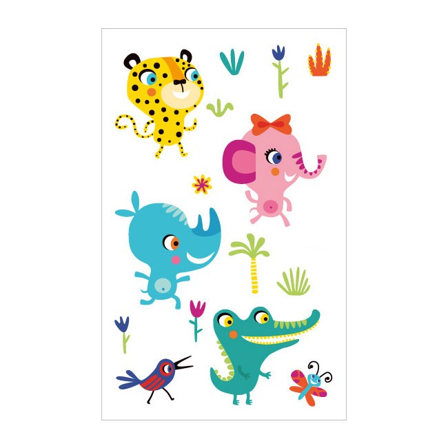 Great party favors for a Jungle themed party. Give these non-toxic Jungle Animals Tattoos away as party favors and prizes at your jungle birthday party! 