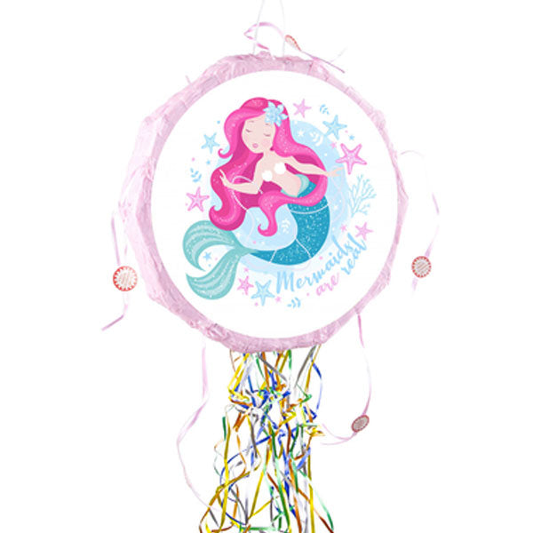Cute Mermaid Pinata for your special under the sea mermaid themed birthday party activites.