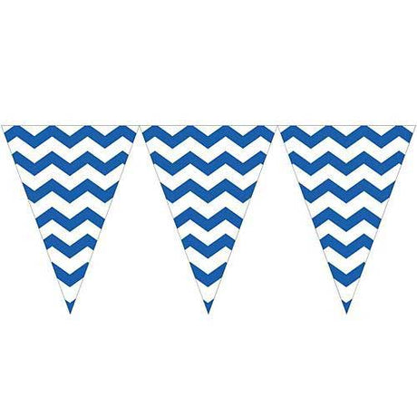 Dark Blue Chevron Triangle Party Bunting Flag Banners.