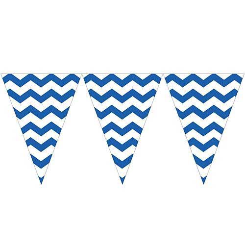 Dark Blue Chevron Triangle Party Bunting Flag Banners.