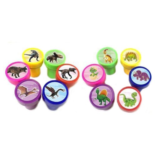 Dinosaur Stampers as gifts. Children simply love to put a dino chop here and there!