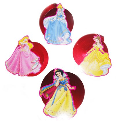 Simple dangling cutouts that spirals down from the ceiling for your royal princess birthday party decorations.
