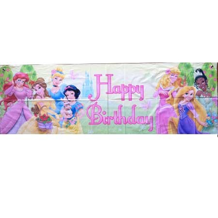 Disney Princesses Wall Banner to decorate the party venue. Perfect for the Cake Cutting