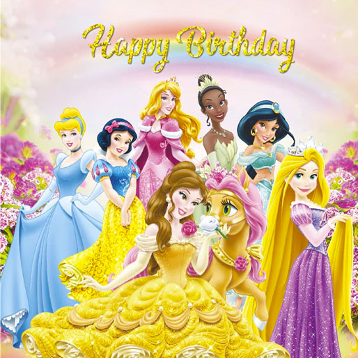 Lovely Disney princess themed party supplies for a great birthday celebration.