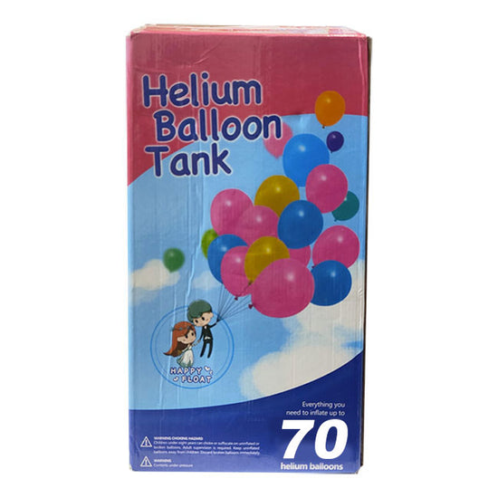 Disposable Helium Tank to inflate the latex balloons ourselves.