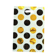 Large polka dots with black and gold foil treat bags to pack these lovely little gifts.