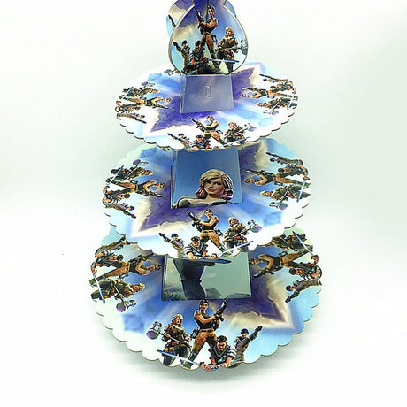 Fortnite Cupcake Stand for the sweet treats display.