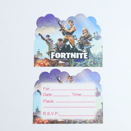 Fortnite Party invites for your birthday celebration.