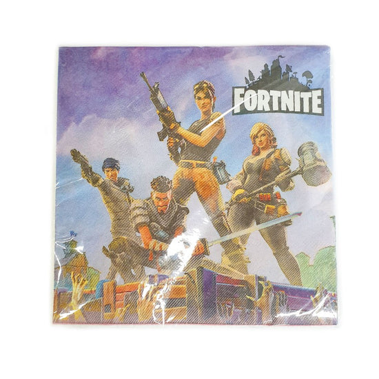 Fortnite party Napkins for the birthday party cake table.