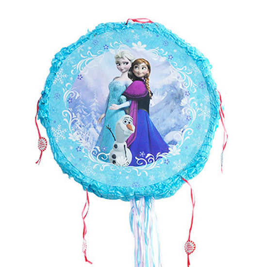 Frozen themed pinata in ice cold blue for the great party activity.