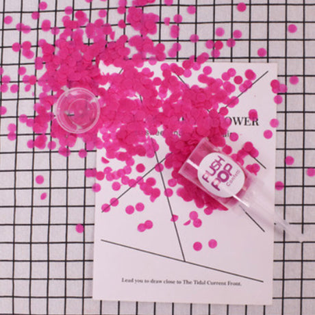 Fuschia Confetti in a Push Pop.
