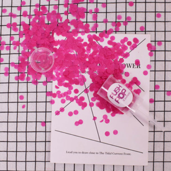Load image into Gallery viewer, Fuschia Confetti in a Push Pop.
