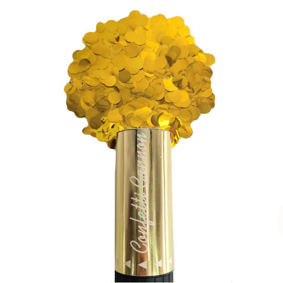 Load image into Gallery viewer, Gold Confetti Popper for special party celebration.
