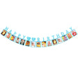 Blue Happy Birthday Photo Garland to display all the happy moments in the 1 year for all your friends and family to see.