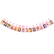 Pink Birthday banner with slot pockets to put in the nicest photo in the year. What a memorable experience.
