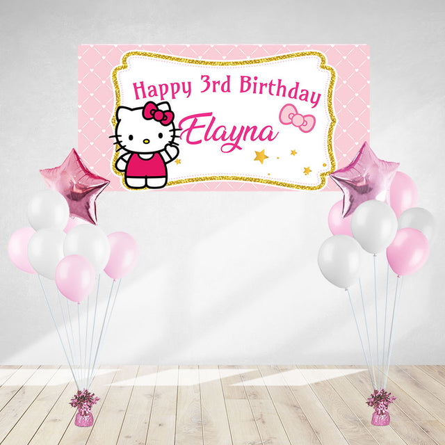 Hello Kitty Banner and Balloon Decoration set.