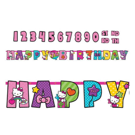 Colourful and cute Hello Kitty party banner!