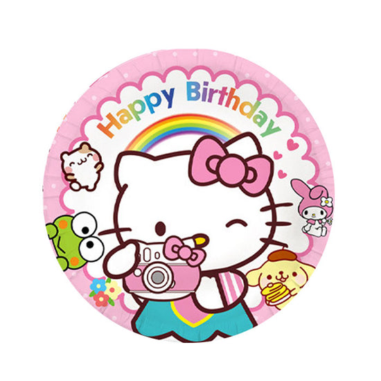 Hello Kitty and Friends party plates! Great for your sweet dessert table setup and decoration. Have a great HK theme birthday party!