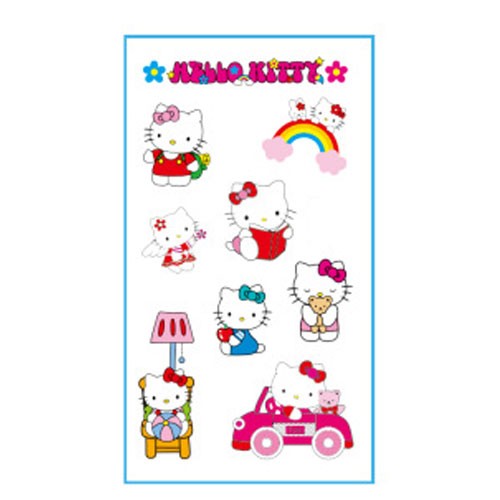 Lovely and cute Hello Kitty tattoo each guest can have it on the face or body.