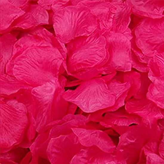 Hot Pink Artificial Rose Petals Stack