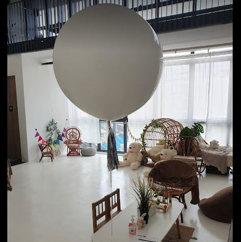 Jumbo Latex Balloons with helium delivered for the great birthday photoshoot.