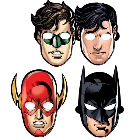 Put on the face mask for some Justice League role play, becoming Superman, Flash, Batman and Green Lantern!