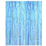 Light Blue foil backdrop for Baby Boy party. 100 Days of new birth!