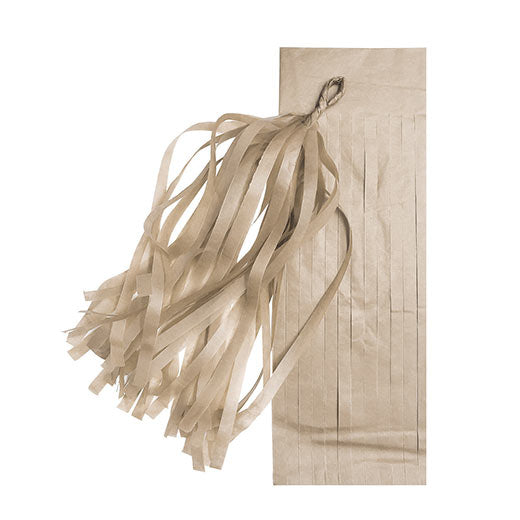 Light Khaki Party Paper Tassels