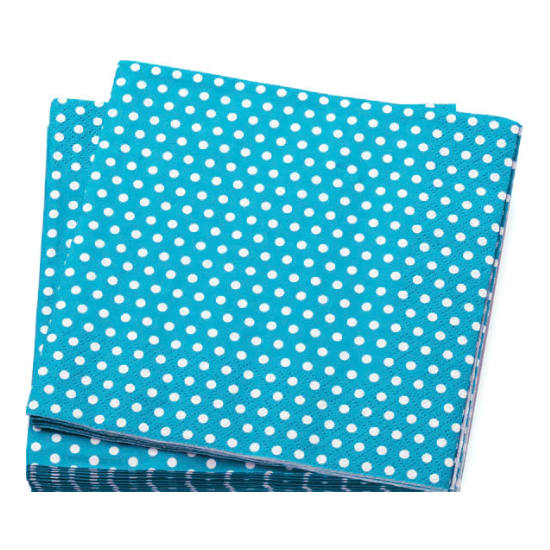 Light Blue Polka Dot Paper Napkins (20pc)