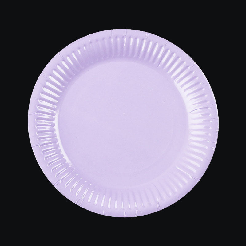 It all starts with colours! Our Pastel Lilac coloured dessert size plates are perfect for snacks and cake or dessert. Each package contains 10 pieces 7" paper dessert plates.