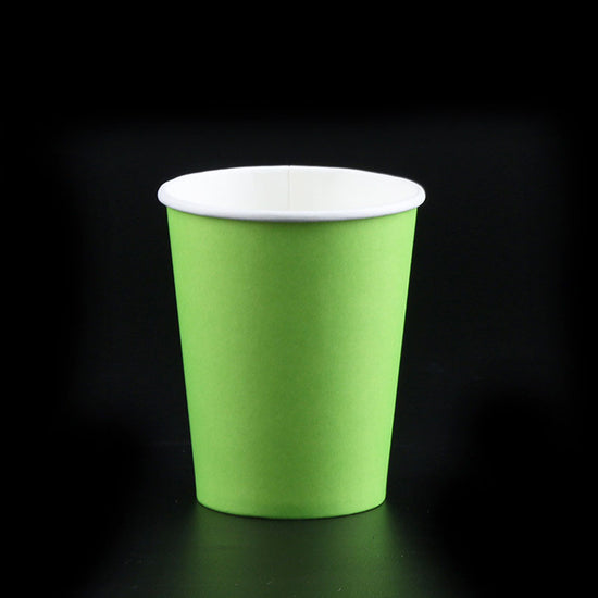 Lime Green paper cups for a marvellous dining table setup for Marvin's jungle theme party