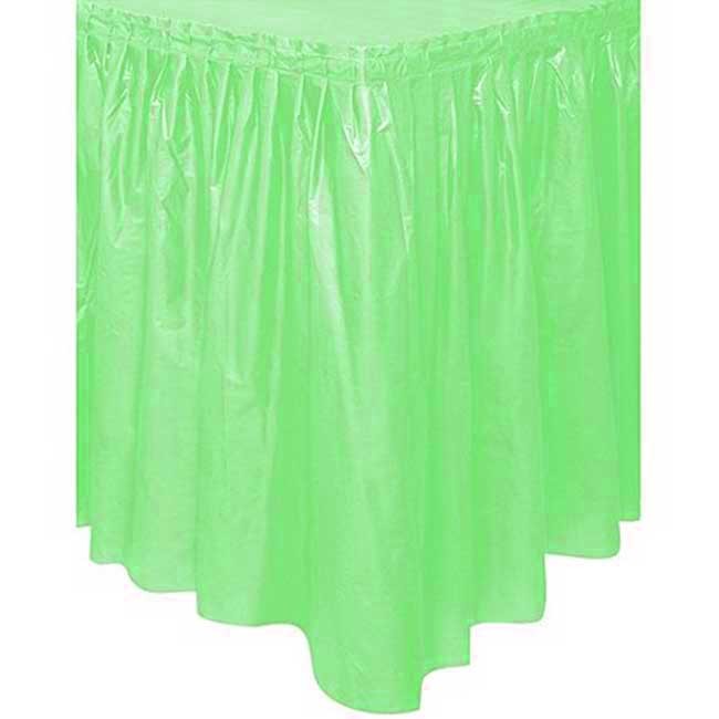 Lime Green Plastic Table Skirting – Kidz Party Store