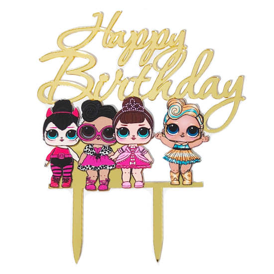LOL Surprise Dolls Personalised Edible Icing Cake Topper