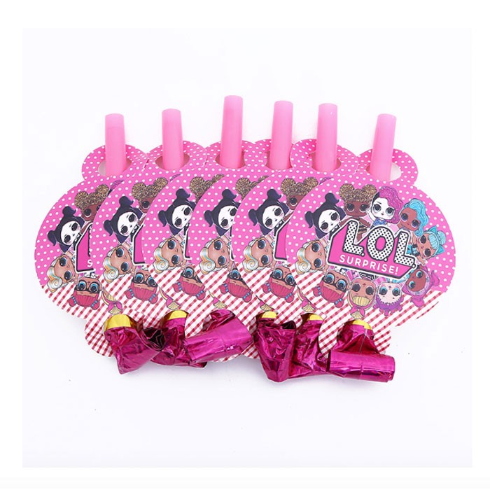 The kids love the blowout, making funny sounds and faces as they blow the blowouts in LOL Surprise theme.