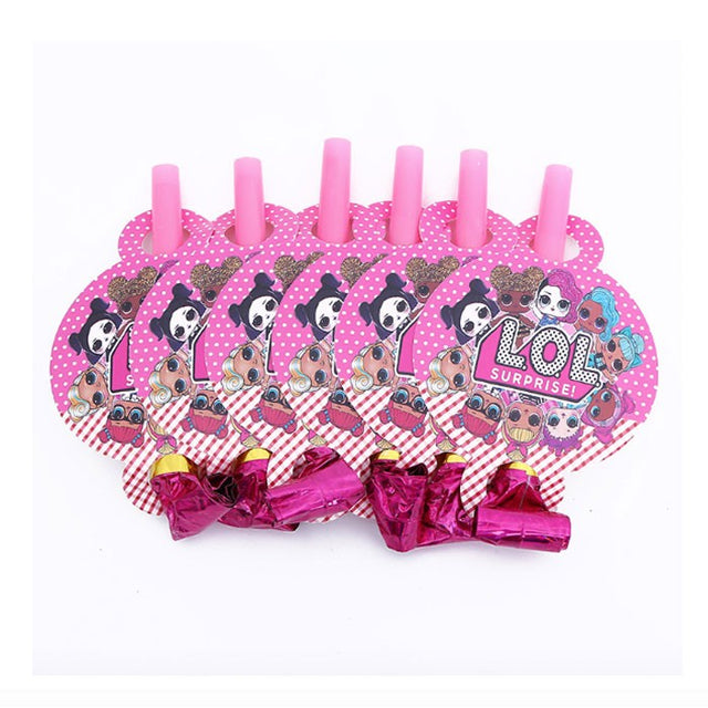 The kids love the blowout, making funny sounds and faces as they blow the blowouts in LOL Surprise theme.