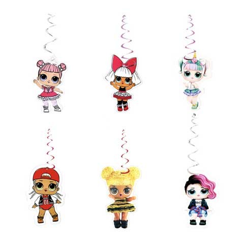 Filled with the LOL characters, decorate the LOL Surprise birthday party with his beautiful set of hanging swirl cutouts. Everyone will rush for your cake cutting photoshoot. Make it one you never forget!