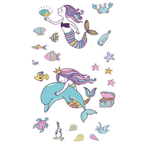 Magical mermaids tattoo