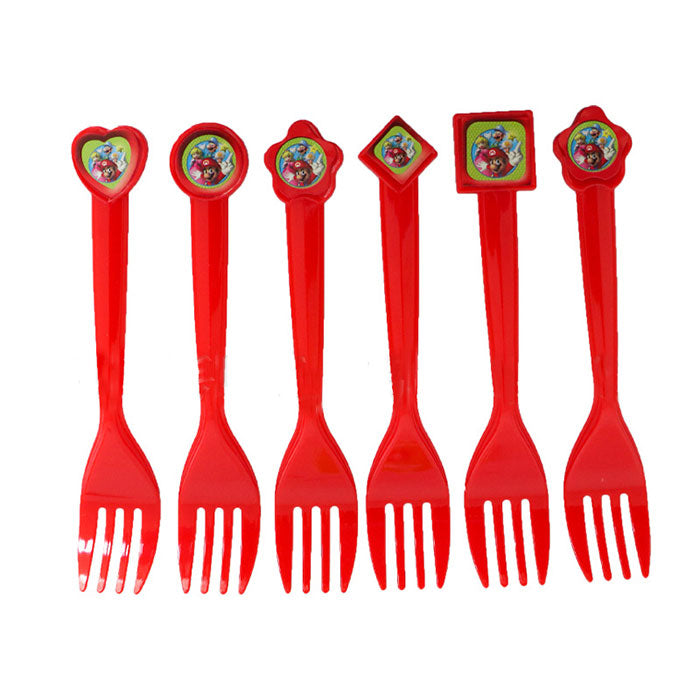 Load image into Gallery viewer, Super Mario Plastic Forks makes eating dessert even sweeter!
