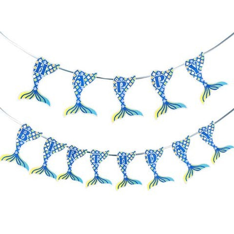 Mermaid tails shaped birthday banner!