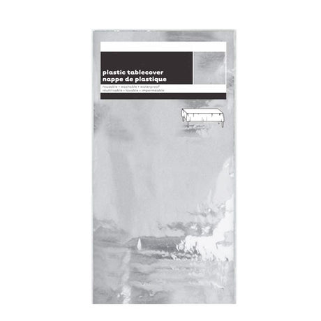 Silver Foil Table Cover for party decoration.