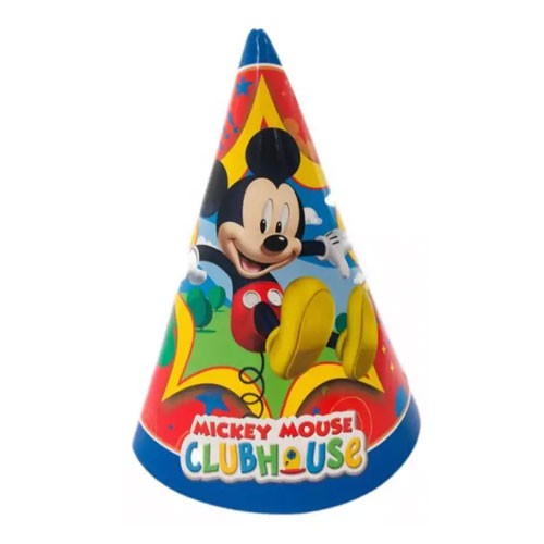 Load image into Gallery viewer, Bright coloured Mickey Mouse cone hats, now available at Singapore Number 1 Party Store.
