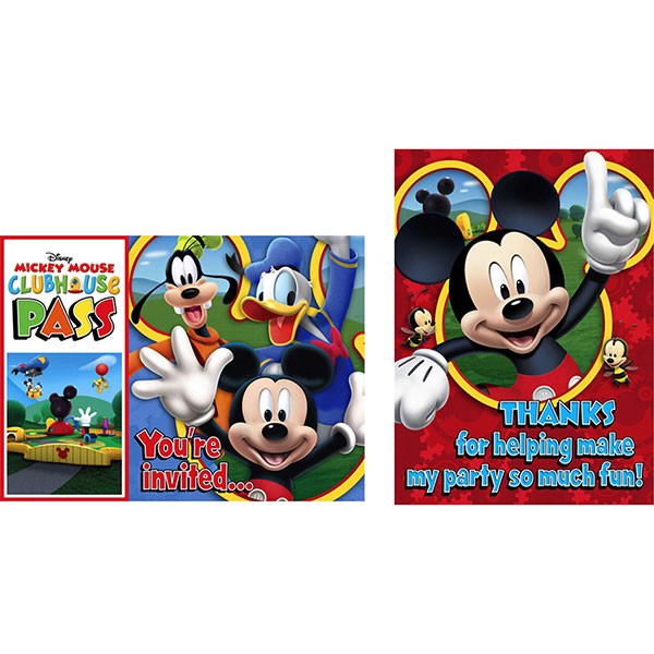 Mickey invitation cards and thank you cards for your besties!