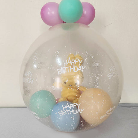 Lovely gift with the wrapping latex balloon with Miffy Bunny in there.